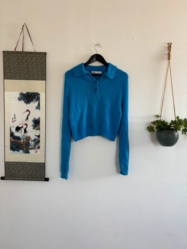 Zara blue fleece - , cropped