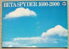 LANCIA BETA SPYDER 1600-2000 Car Sales Brochure c1979 #88799007