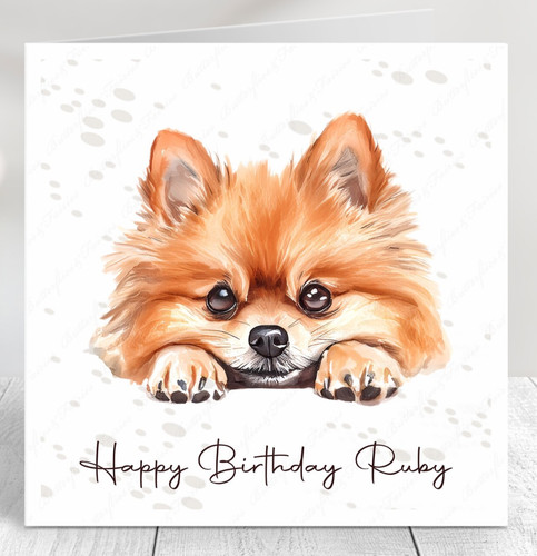 Personalised pomeranian dog - personalised,