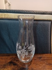 Vintage Clear Glass Vase 18 Cm