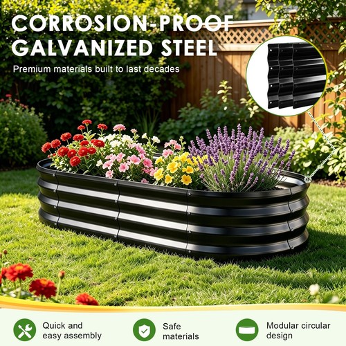 Metal garden raised - raised, bed