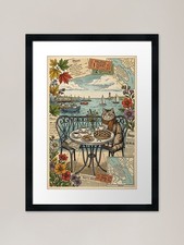 Vintage Autumn Cafat Postcard