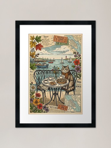 Vintage autumn cafat postcard - autumn,