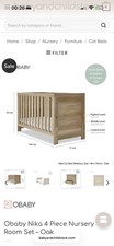 Obaby nika cot bed with - cot,
