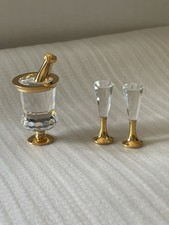 Swarovski Crystal Champagne Bucket And Two Flutes 191586 - Unboxed