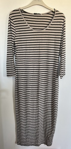 Ladies stripe round neck - round, 3/4
