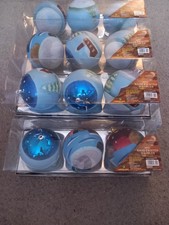 Hand Painted Baubles Vintage X12 Boxed Christmas Decorations Tree Ornaments