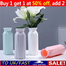 Plastic Flower Vase Creative Nordic Decor Home Imitation Ceramic Vase 8.1"x2.8"