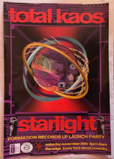 TOTAL KAOS & STARLIGHT - A3 RAVE FLYER - 20/11/1993 - at THE EDGE, COVENTRY :)
