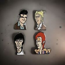 Legends Pin Badges, David Bowie, Morrissey, Paul Weller, Ian Brown By Pete McKee