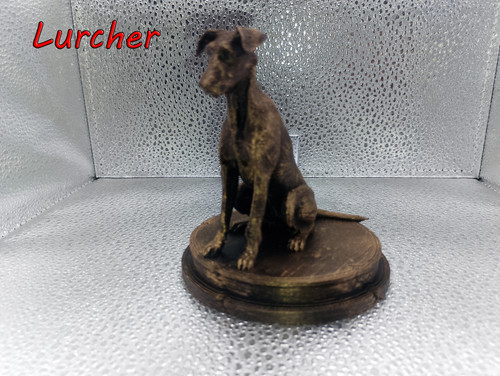 Lurcher dog bust 7cm - bust,