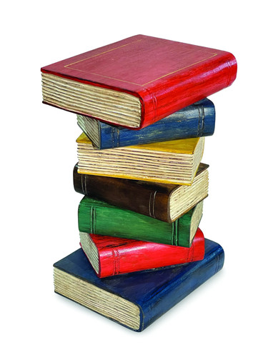 Coloured bookstack table - coloured,