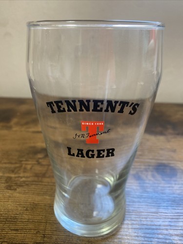 Vintage tennent lager pint - vintage, tennent’s