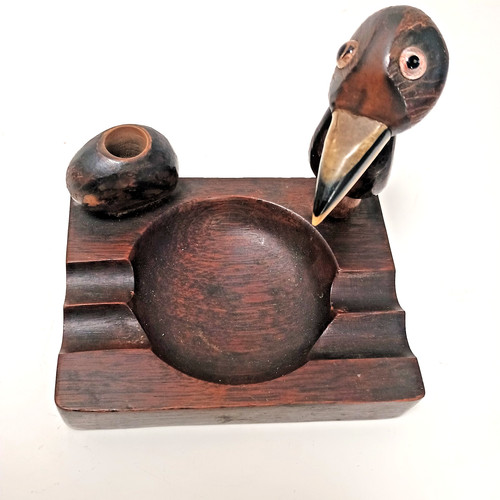 Art deco nut bird - deco, ashtray