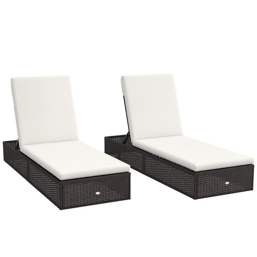 Outsunny rattan sun loungers - outsunny,