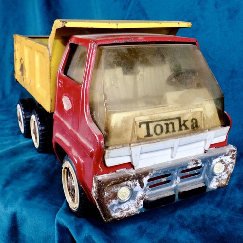Vintage tonka dump truck red - tonka, &