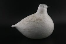 Vintage Nuutajarvi White Willow Grouse by Oiva Toikka length 6 inches