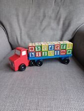 Melissa & Doug lorry truck, wooden toys, alphabet, letters