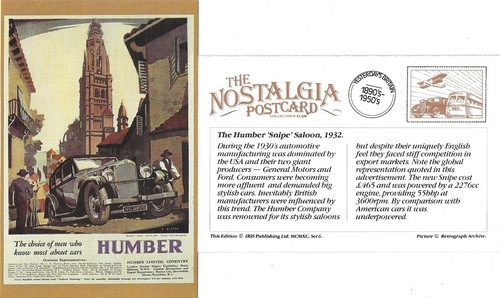 Postcard advert art humber - advert,