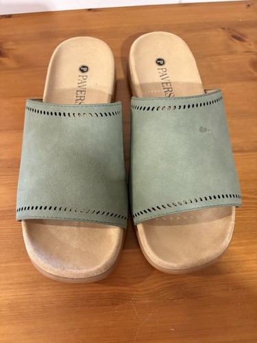 Paver size green suede - size,