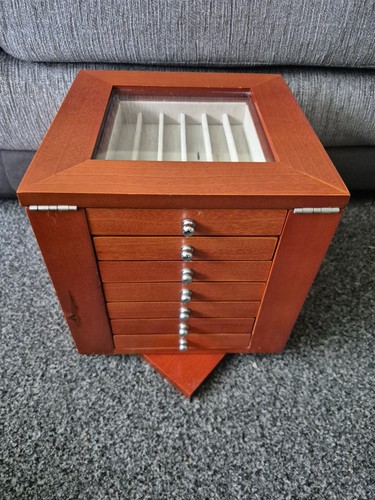 Rotating wooden pen cabinet - wooden,