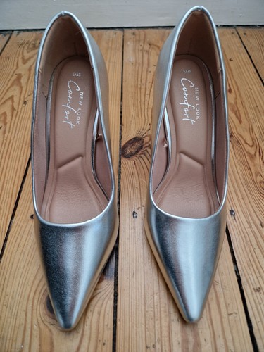 High heel silver new - silver, look