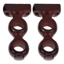 2 Pcs Solid Wood Curtain Rod