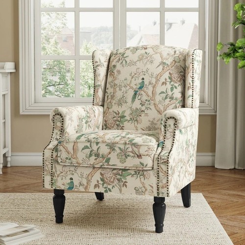 Bird floral accent chairs - bird,