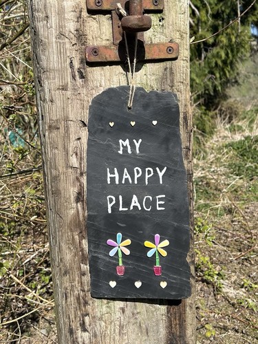 Reclaimed welsh slate - sign, my