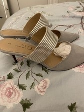 New Next Ladies Stiletto Evening Shoes Grey Stunning Size 8 Uk 42