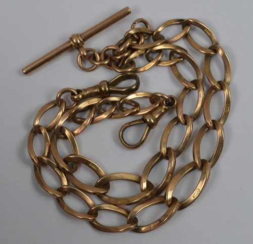 Victorian 9ct rose gold - gold, curb