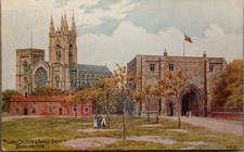 Yorkshire. 1925 Postcard of Priory Church & Bayle Gate, Bridlington. J