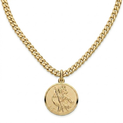 Gold christopher pendant - christopher,