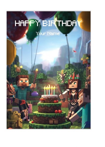 Minecraft game themed birthday - minecraft,
