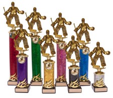 Personalised Ice Hockey Goal Keeper Column Trophy Award Engraved With Any Text