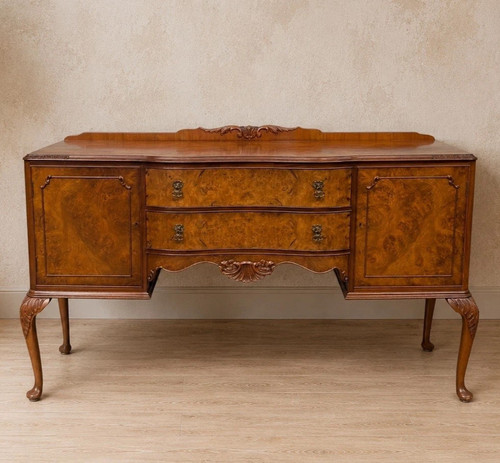 Burr walnut queen anne style - queen,