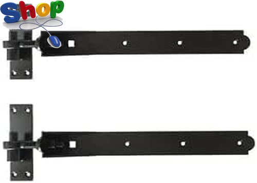 Adjustable black gate hinge - black,