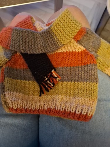 Hand knitted teddy - teddy, bear