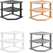 3-Tier Bamboo Corner Shelf