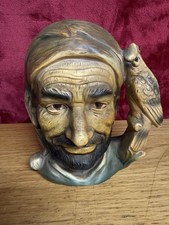 Money Box rare Pirate with bung and Parrot in style of toby jug but a money box