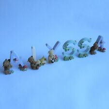 Vintage ALYSSA Ceramic Figurines - Popcorn Enesco (Name Letters Gift Present)