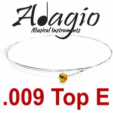 Single 009 Guitar Strings Top E Acoustic Electric Pack Of 5x Spares - Adagio Pro