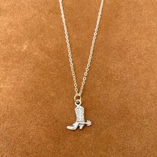 Cowboy Boot Necklace Brilliant Costume Party Jewellery Western Boot Spurs NEW