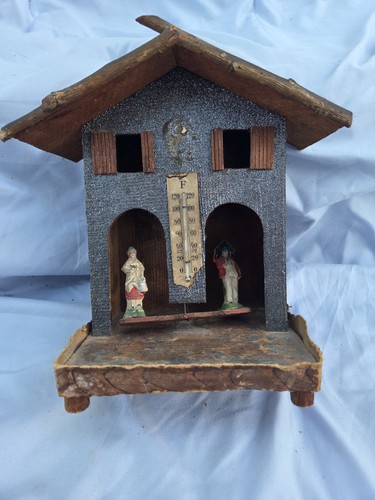 Vtg german wood weather - weather, house