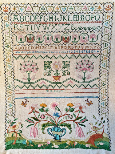 Antique american silk cross - antique,