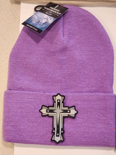 Silver cross patched knit - cross,