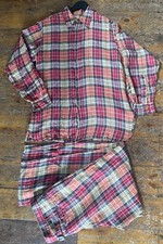 VIVIENNE WESTWOOD rare early 90s Mens madras check LINEN Shirt Trousers Suit