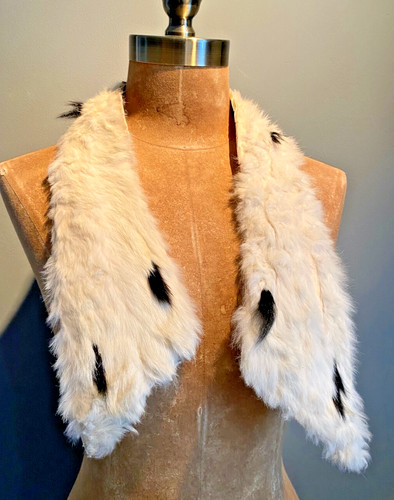 Ermine fur collar silk - ermine,