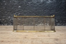 Antique Georgian Brass and Double Wire Fireplace Fender ~ Country House Decor