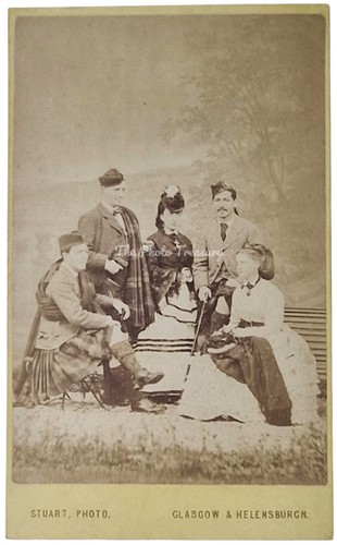 Cdv group photo ladies men - ladies, &
